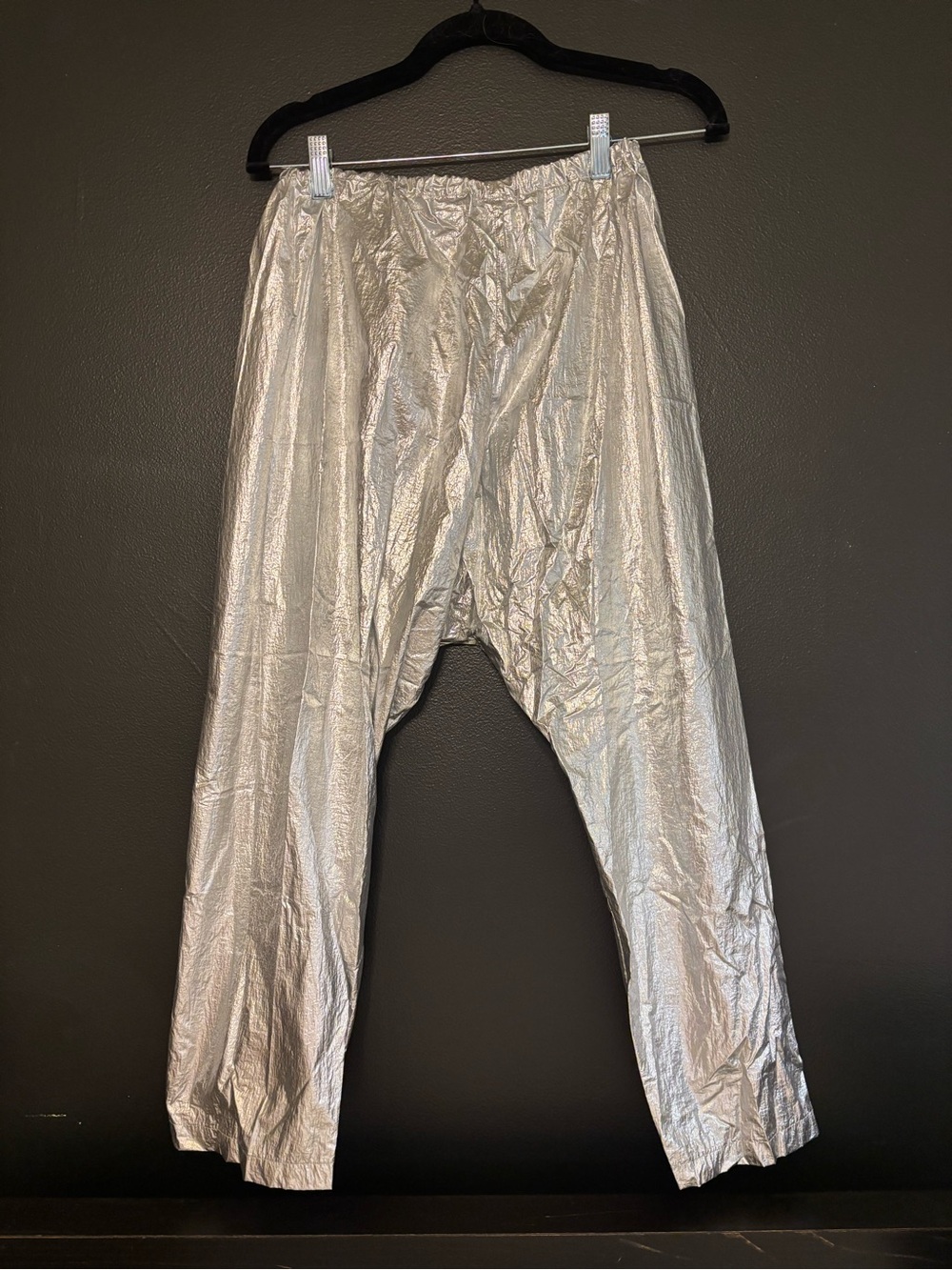UZI Metallic Silver cropped Pants